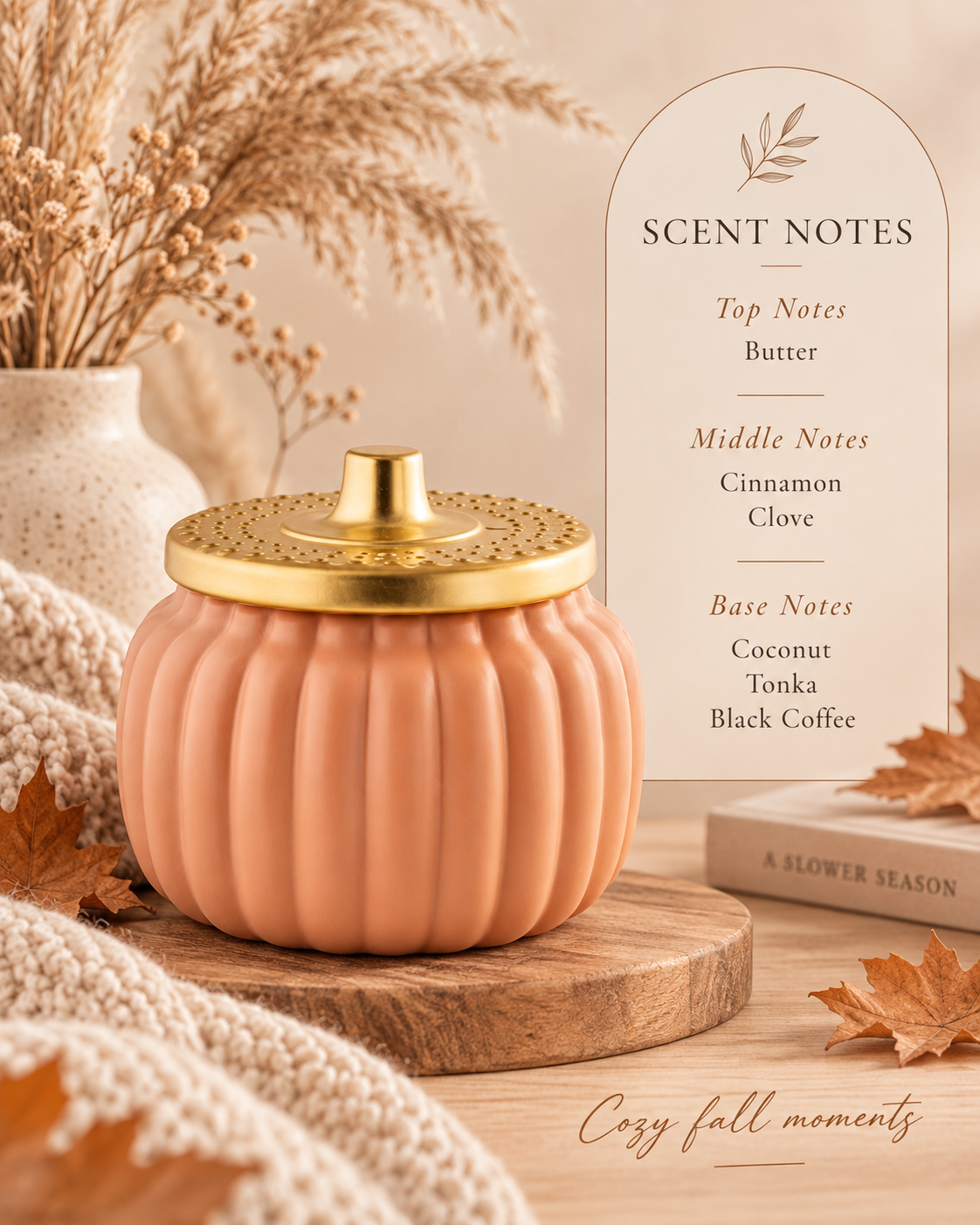 Light Orange Ceramic- Cozy Pumpkin Latte