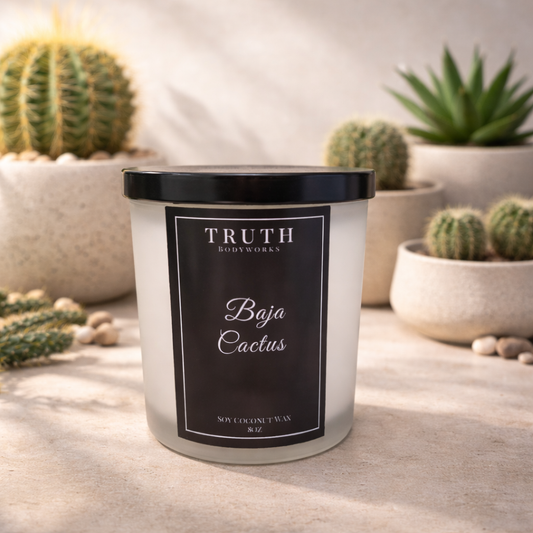 Baja Cactus hand-poured coconut soy candle – Truth Bodyworks