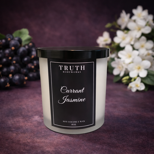 Currant and Jasmine hand-poured coconut soy candle – Truth Bodyworks